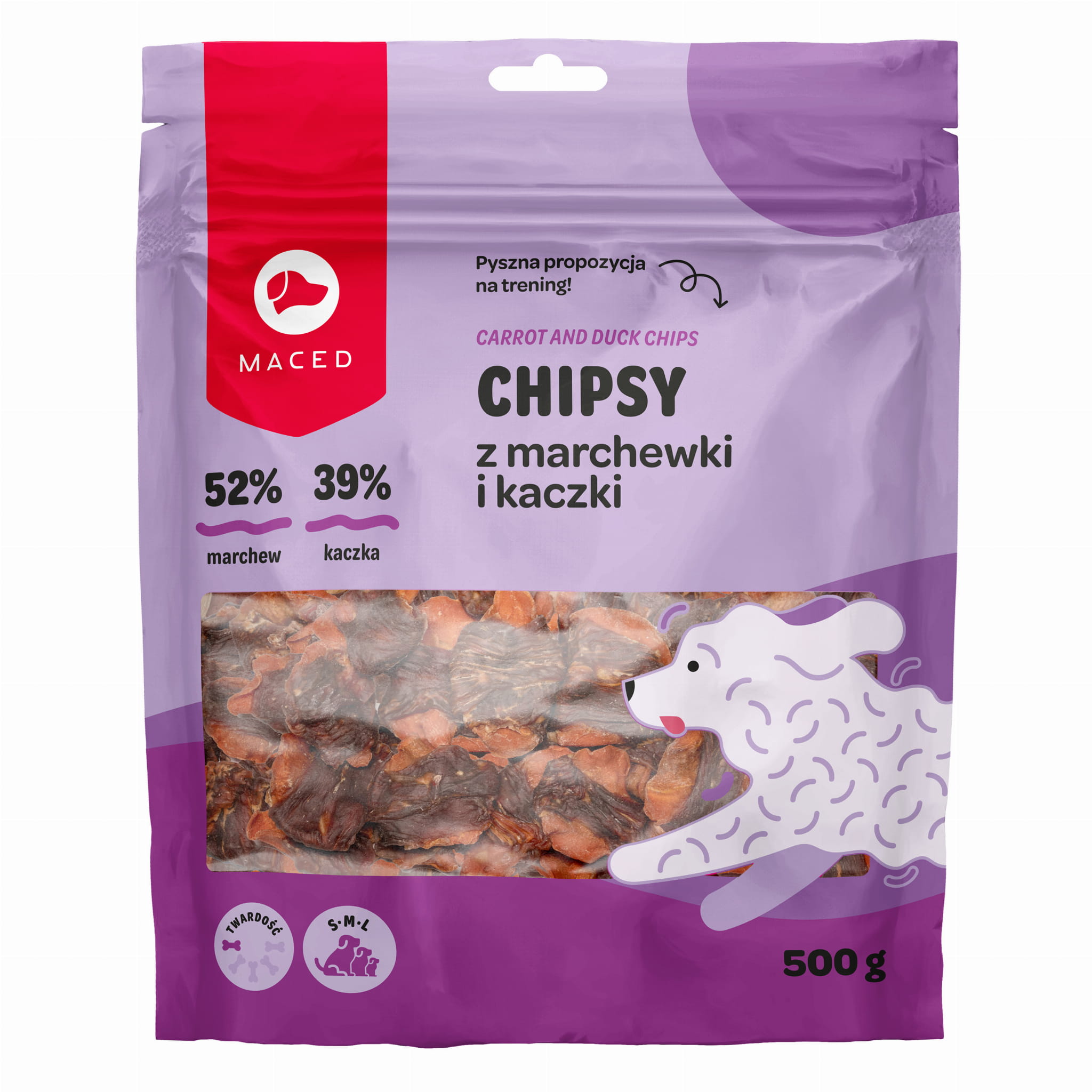 Maced Przysmak Dla Psa Chipsy z Marchewki i Kaczki 500g